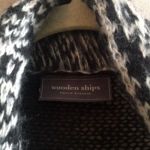Wooden Ships brand sweater poncho look soft+warm!
